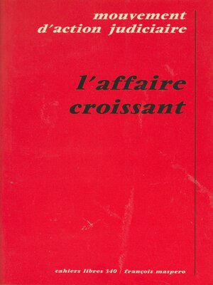 cover image of L'affaire Croissant